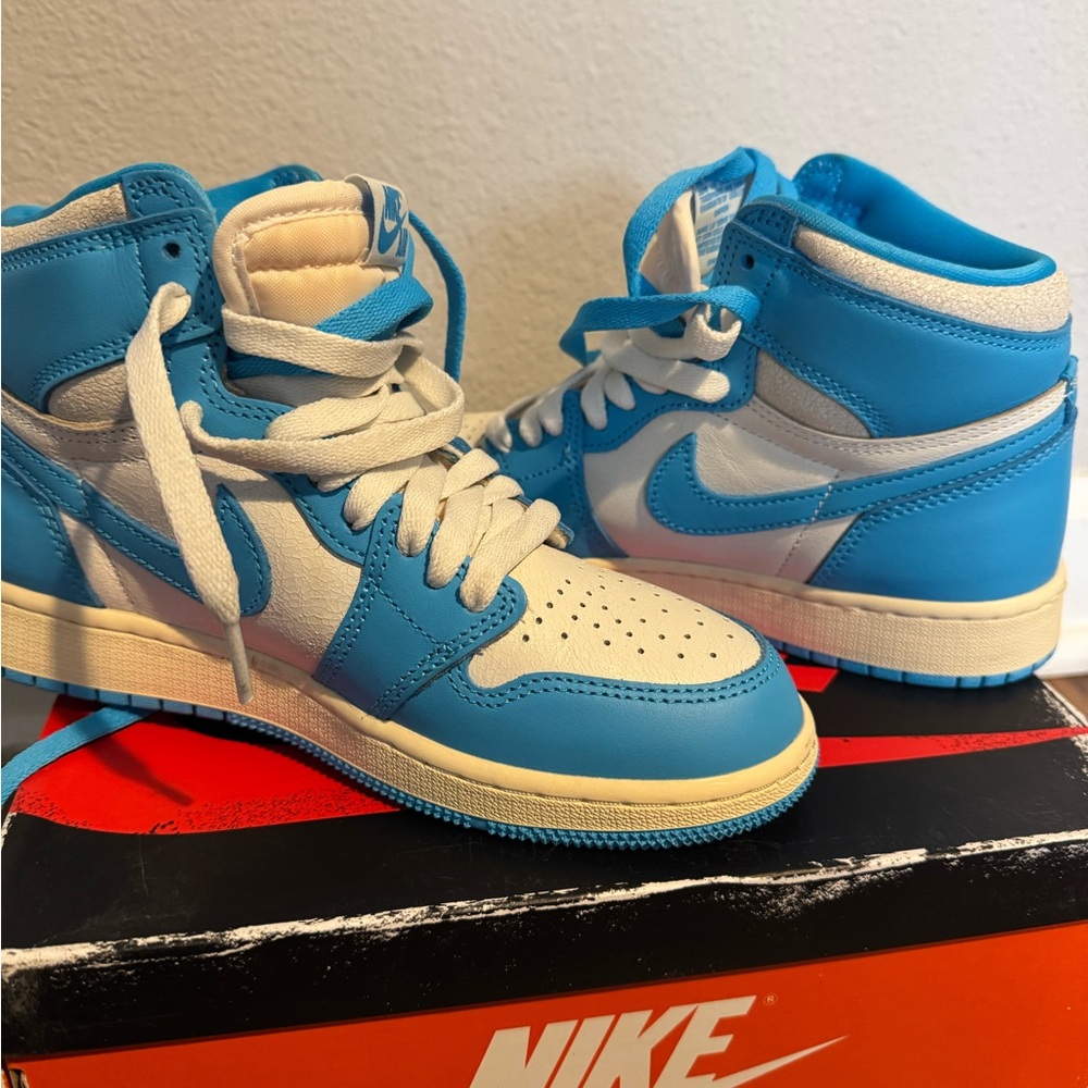 Jordan Kids Sneakers Blue and Cream